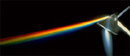 Figure 4: Isaac Newton described the rainbow produced by a prism as a 