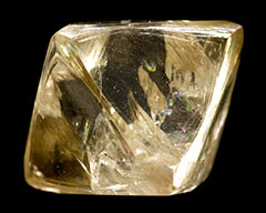 An uncut diamond crystal