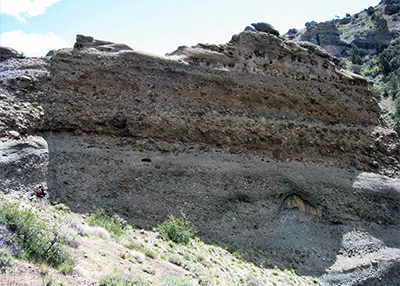 Sedimentary rocks in the Warner Range.