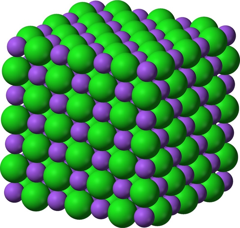 Figure 2a: A sodium chloride crystal.
