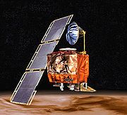 Figura 1: La representación de un artista del Orbitador Climático de Marte. 
