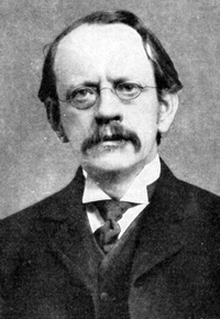 Figura 1: J.J. Thomson (1856 - 1940), un físico y Premio Nobel británico al que se le atribuye el descubrimiento del electrón. 