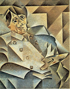 Figura 1: Juan Gris, Retracto de Pablo Picasso, 1912, óleo en lienzo, The Art Institute of Chicago. Un ejemplo de una pintura Cubista importante.