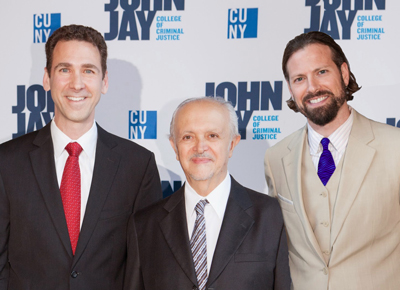 Figure 7: In 2014, Dr. Mario Molina received an honorary Doctor of Sciences degree from John Jay College, CUNY. Attending the ceremony were Dr. Anthony Carpi (left), Visionlearning founder and president, and Dr. Nathan Lents (right), Visionlearning senior biology editor.
