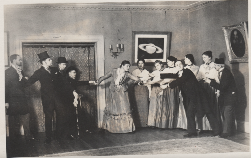 Figure 4: Harvard Observatory’s 1929 production of the H.M.S. Pinafore, with Cecilia Payne in the middle playing the lead role of Josephine torn between two suitors.