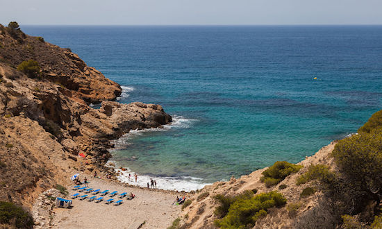 Figure 1: Life on Earth depends on water, not only for key biological functions but also for pleasure. For example, this relaxing oasis on the Mediterranean Sea, Cala Tío Ximo beach in Benidorm, Spain.