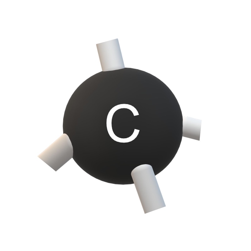 Figura 1: Carbono forma 4 enlaces